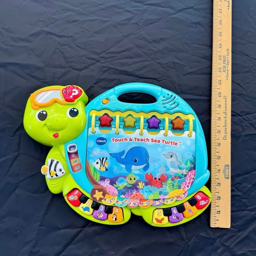 VTech Touch & Teach Sea Turtle Interactive Learning Toy Book Toddler 12-36M
